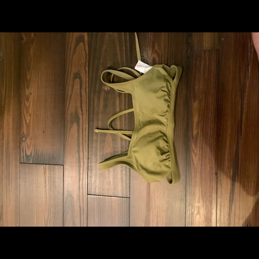 NEW Green Sparkly Target Bikini Top